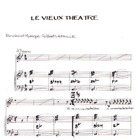 Partition "Le vieux théâtre" Gilbert Laffaille