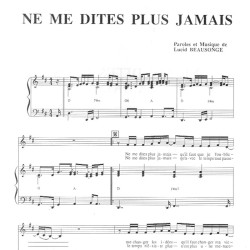 Score "Ne me dites plus jamais" Lucid Beausonge