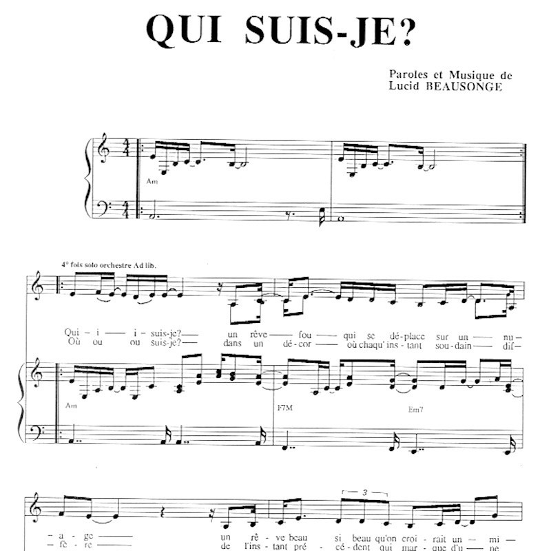 Score "Qui suis-je ?" Lucid Beausonge