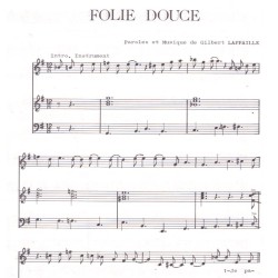 Score "Folie douce" Gilbert Laffaille