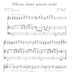 Partition "Hiboux choux genoux poux" Gilbert Laffaille