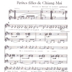 Partition "Petites filles de Chiang-Mai" Gilbert Laffaille