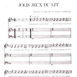 Partition "Jolis jeux du lit" Gilbert Laffaille