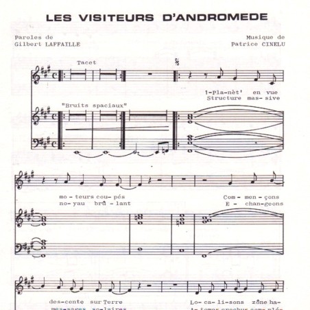 Score "Les visiteurs d'Andromède" Gilbert Laffaille